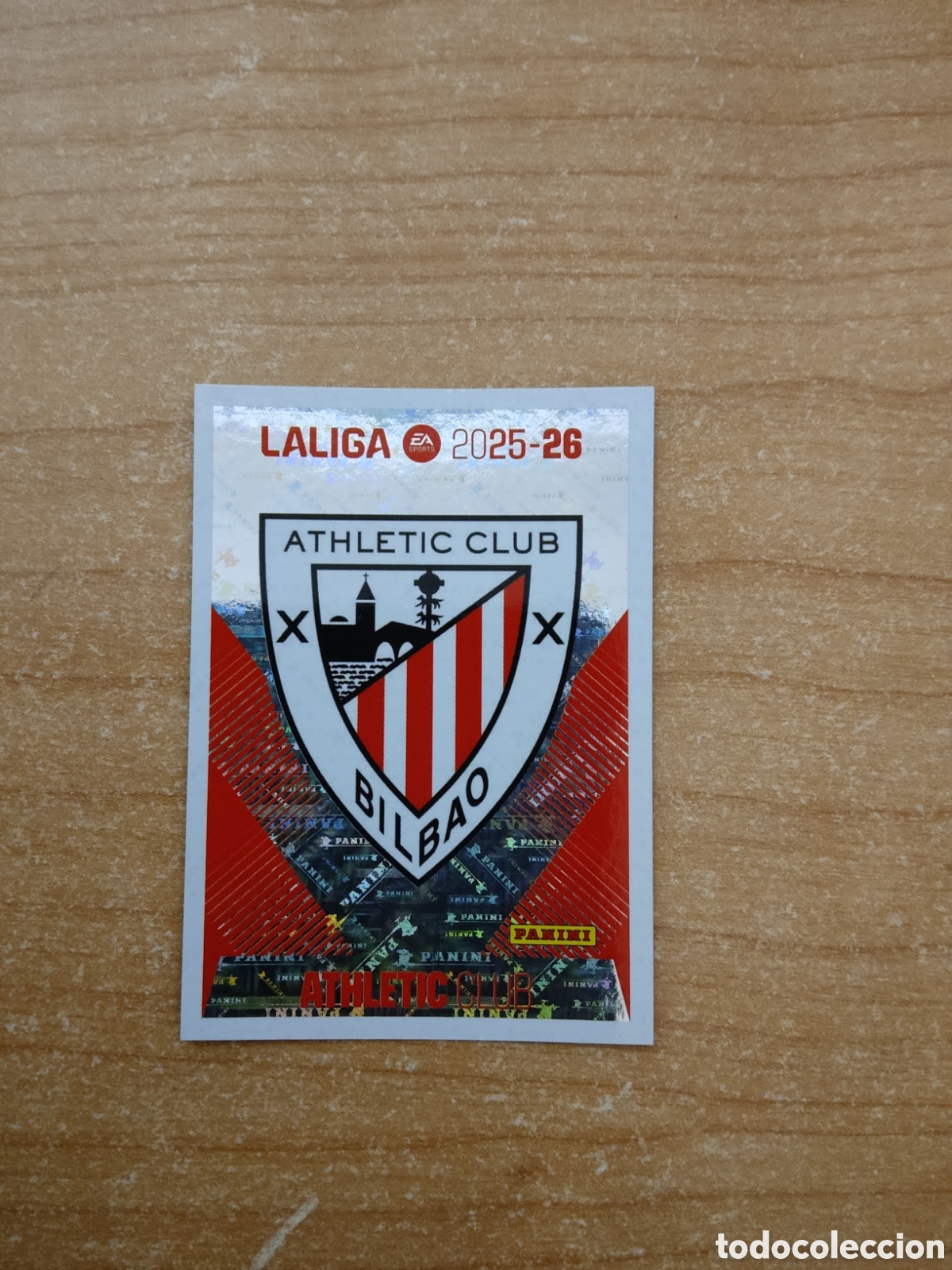 Cromos de f&uacute;tbol: 1 ESCUDO ATHLETIC CLUB LIGA ESTE 2025 2026