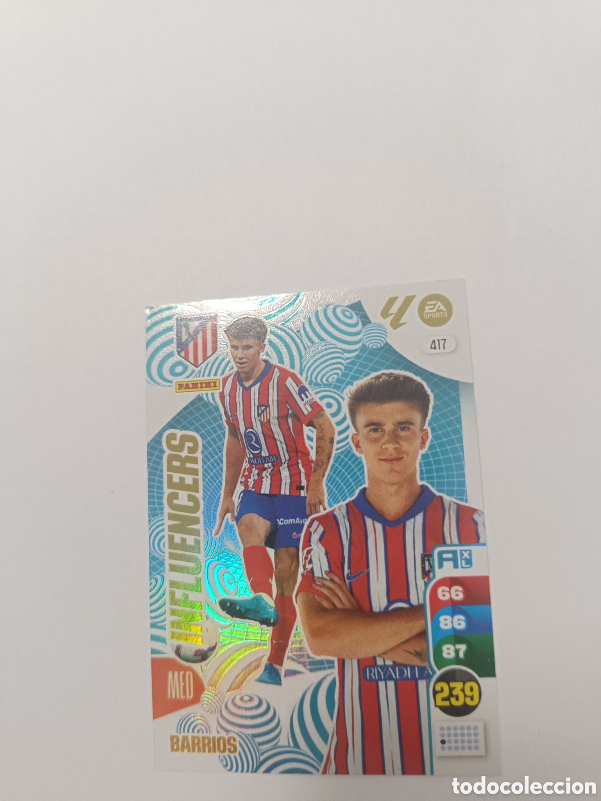 Cromos de f&uacute;tbol: Adrenalyn 24-25 influencers barrios 417