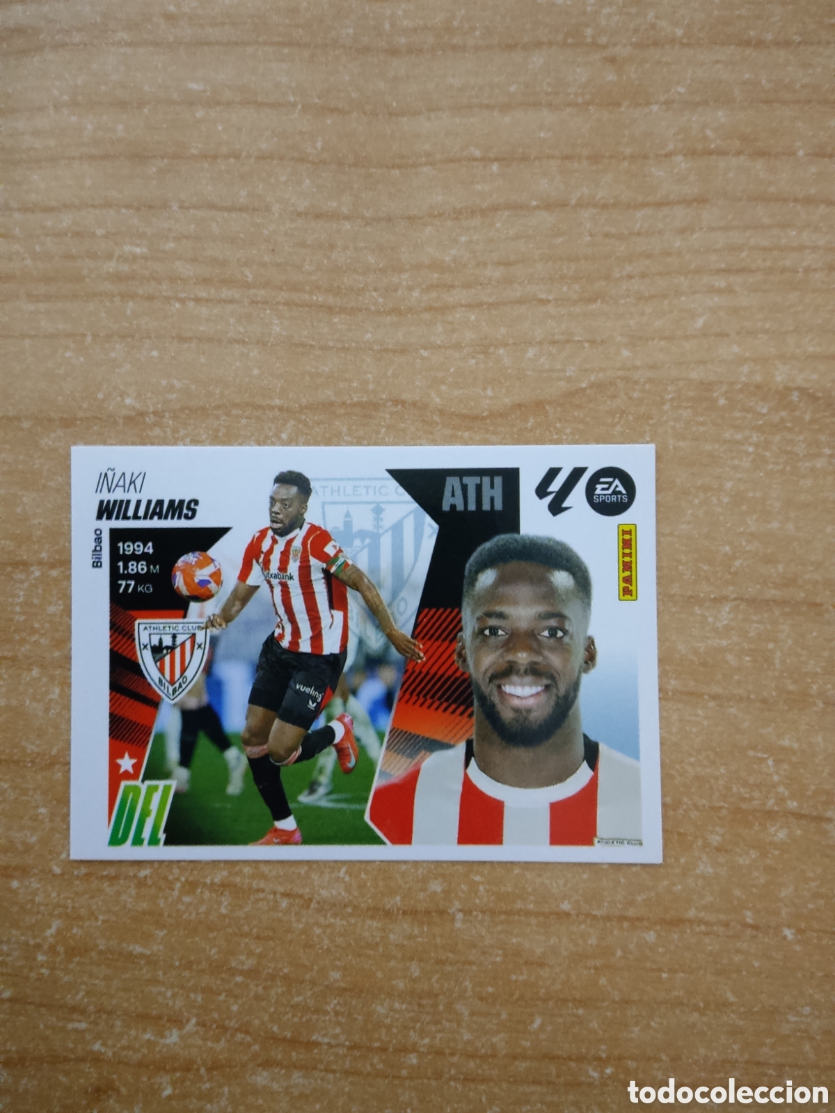 Cromos de f&uacute;tbol: 18 I&Ntilde;AKI WILLIAMS ATHLETIC CLUB LIGA ESTE 2025 2026