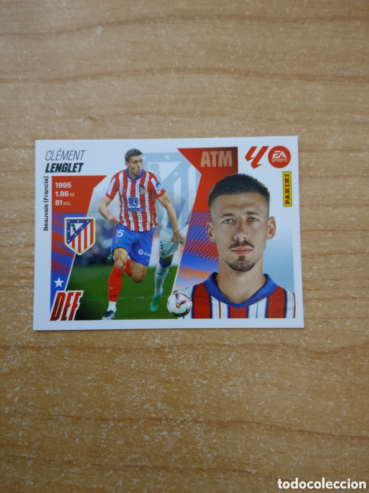 Cromos de f&uacute;tbol: 8 LENGLET ATLETICO MADRID LIGA ESTE 2025 2026