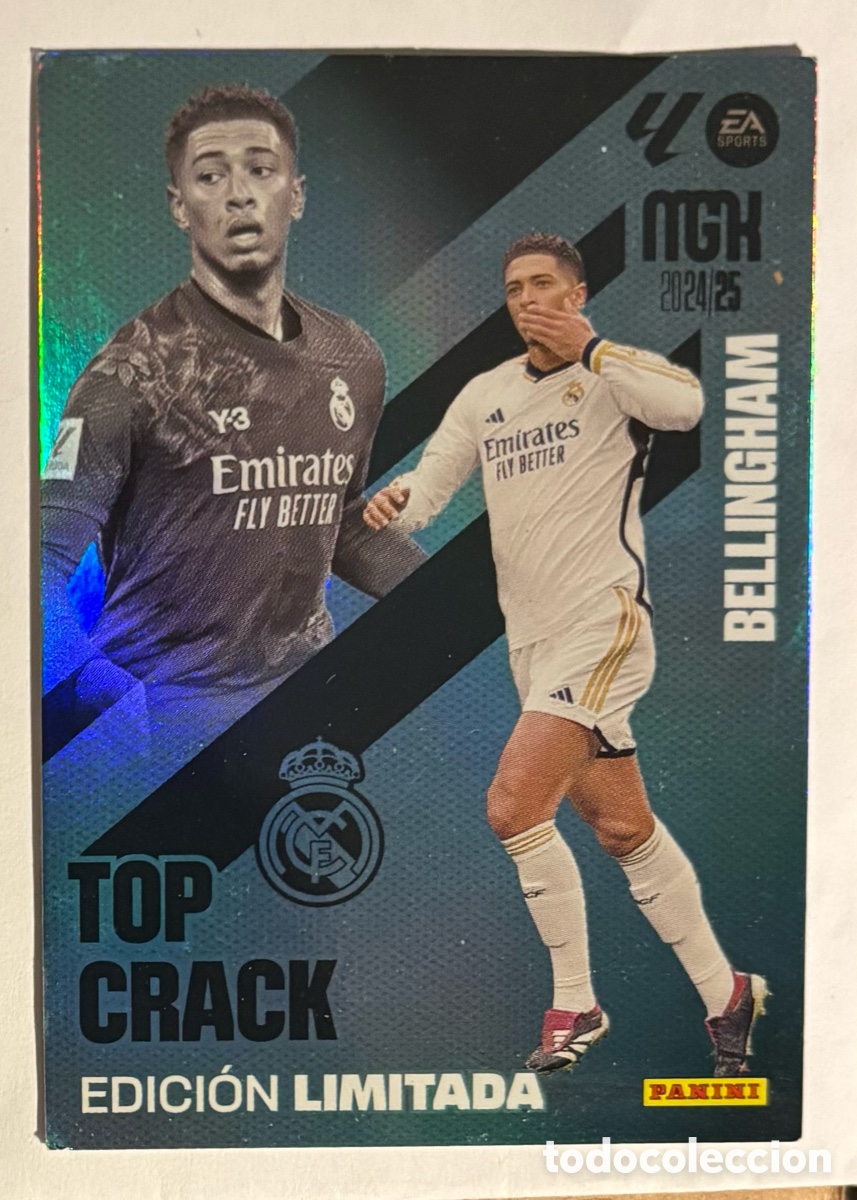 Cromos de f&uacute;tbol: BELLINGHAM (REAL MADRID). CARTA TOP GRACK EDICI&Oacute;N LIMITADA PANINI MGK 2024-25.