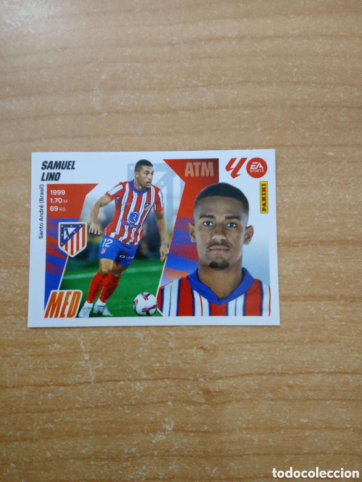 Cromos de f&uacute;tbol: 15 SAMUEL LINO ATLETICO MADRID LIGA ESTE 2025 2026