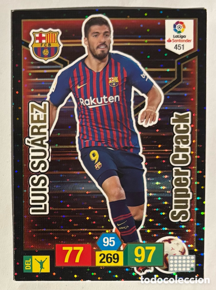 Cromos de f&uacute;tbol: LUIS SU&Aacute;REZ (FC BARCELONA). CARTA S&Uacute;PER CRACK PANINI ADRENALYN XL 2018/19.