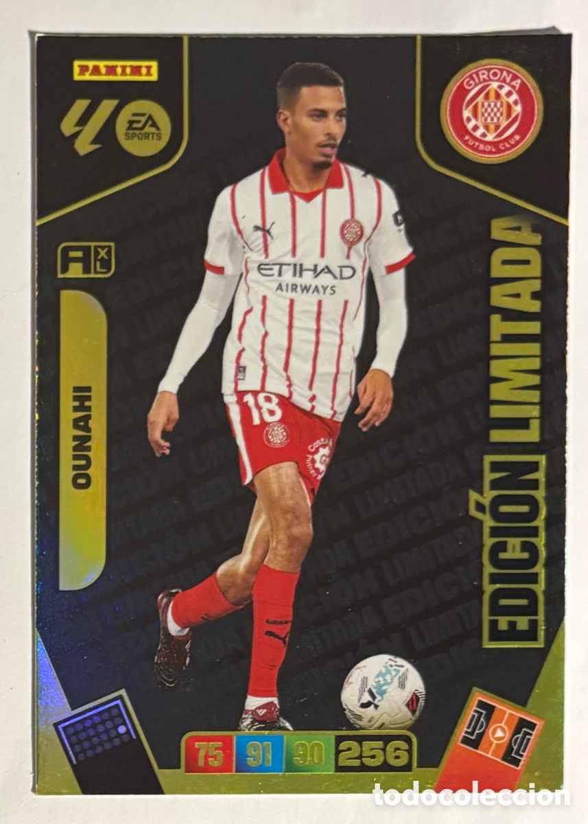 Cromos de f&uacute;tbol: OUNAHI (GIRONA). CARTA EDICI&Oacute;N LIMITADA PANINI ADRENALYN XL 2025-26.