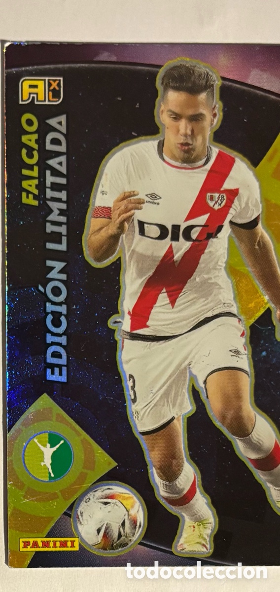 Cromos de f&uacute;tbol: FALCAO (RAYO VALLECANO). CARTA EDICI&Oacute;N LIMITADA PANINI ADRENALYN XL 2021-22.