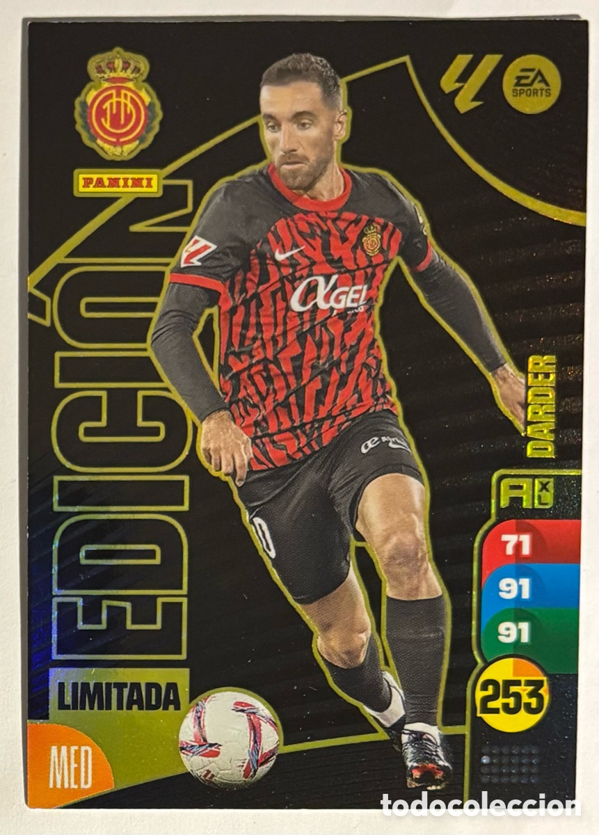 Cromos de f&uacute;tbol: DARDER (REAL MALLORCA). CARTA EDICI&Oacute;N LIMITADA PANINI ADRENALYN XL 2024/25.