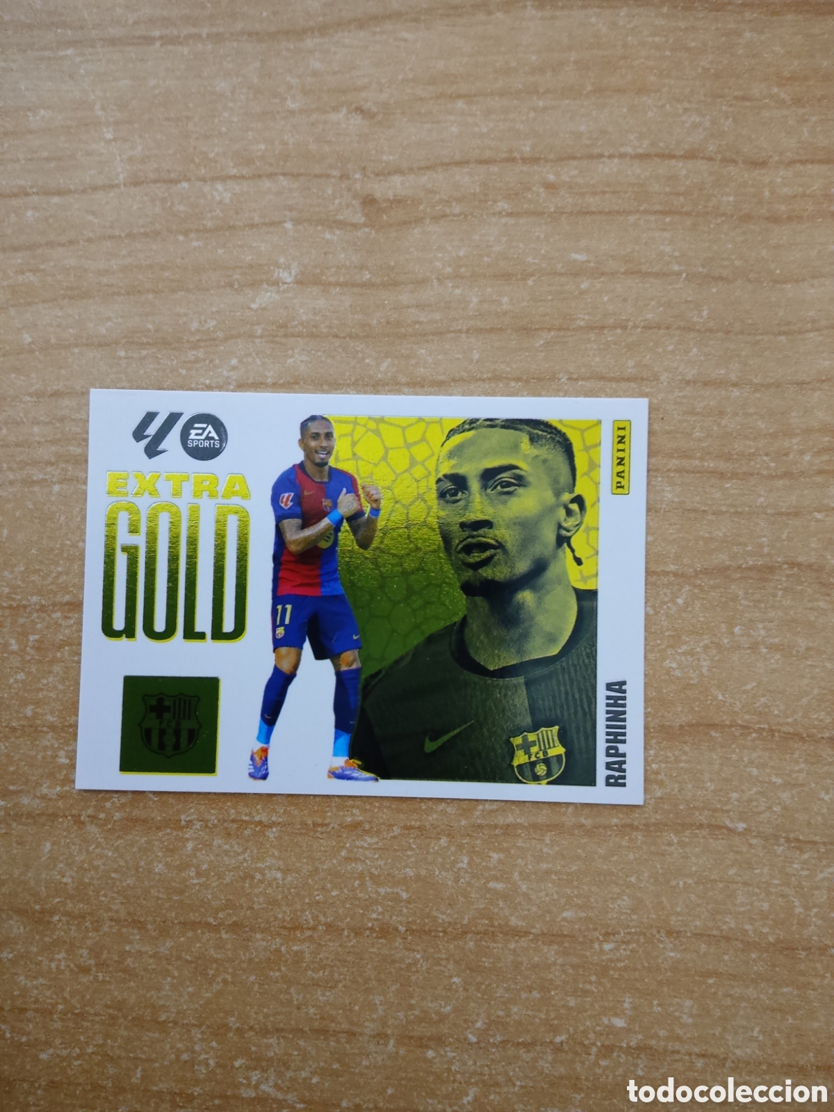 Cromos de f&uacute;tbol: RAPHINHA EXTRA GOLD BARCELONA LIGA ESTE 2025 2026