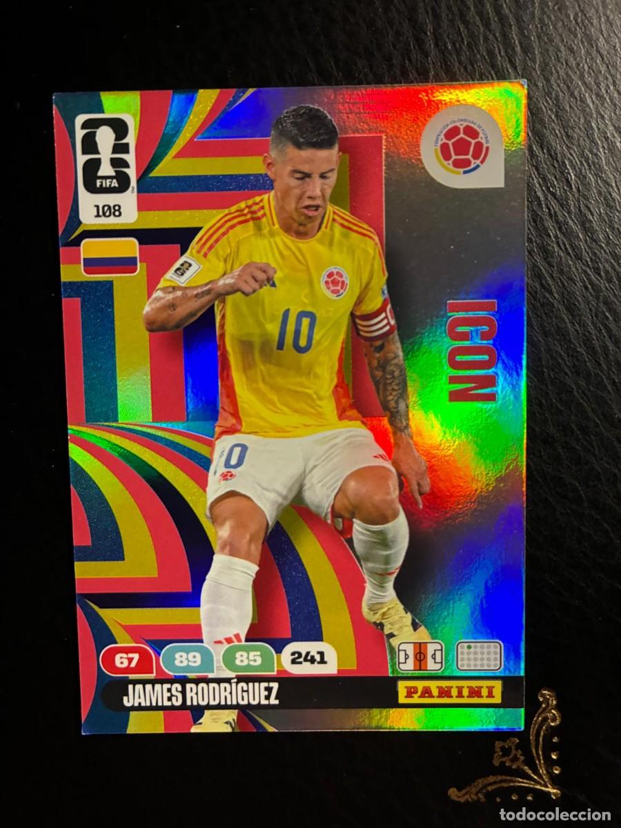 Cromos de f&uacute;tbol: 108 JAMES RODR&Iacute;GUEZ COLOMBIA ICON FIFA WORLD CUP ADRENALYN MUNDIAL 2026 26 PANINI