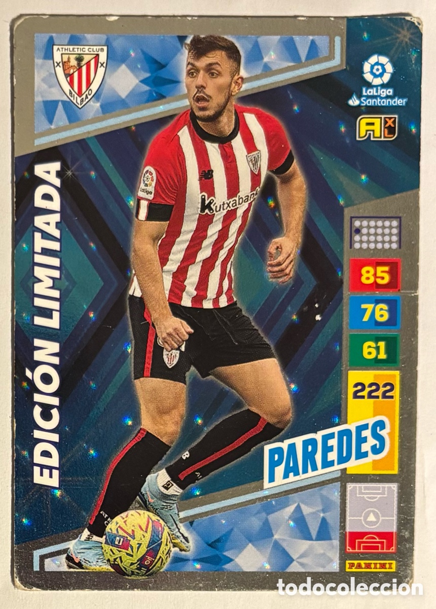 Cromos de f&uacute;tbol: PAREDES (ATHLETIC BILBAO). CARTA EDICI&Oacute;N LIMITADA PANINI ADRENALYN XL 2022-23.