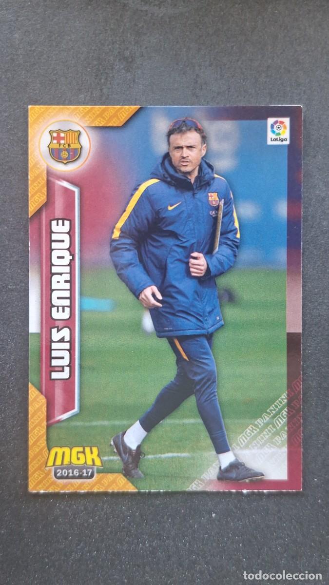Cromos de f&uacute;tbol: L1 LUIS ENRIQUE ENTRENADOR F. C. BARCELONA 83 PANINI MEGACRACKS 2016 2017 16 17