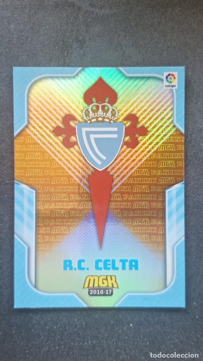 Cromos de f&uacute;tbol: L1 ESCUDO CELTA DE VIGO 136 PANINI MEGACRACKS 2016 2017 16 17