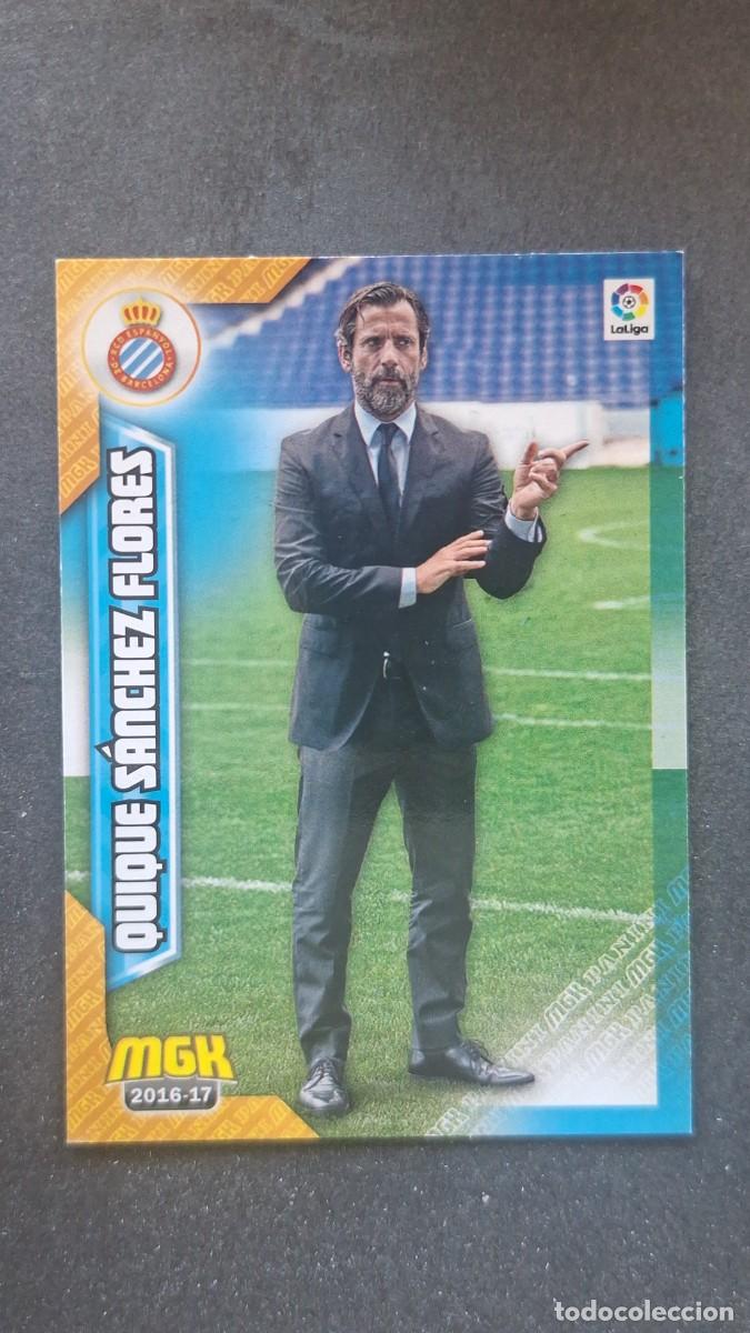 Cromos de f&uacute;tbol: L1 QUIQUE SANCHEZ FLORES ENTRENADOR R. C. D. ESPA&Ntilde;OL 218 PANINI MEGACRACKS 2016 2017 16 17