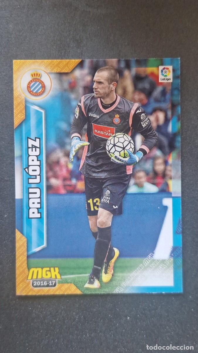 Cromos de f&uacute;tbol: L1 PAU LOPEZ R. C. D. ESPA&Ntilde;OL 220 PANINI MEGACRACKS 2016 2017 16 17