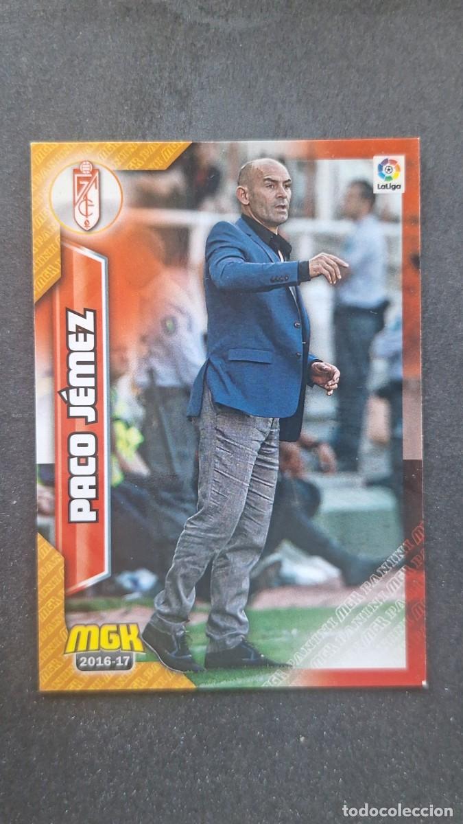 Cromos de f&uacute;tbol: L1 PACO JEMEZ ENTRENADOR GRANADA C. F. 245 PANINI MEGACRACKS 2016 2017 16 17