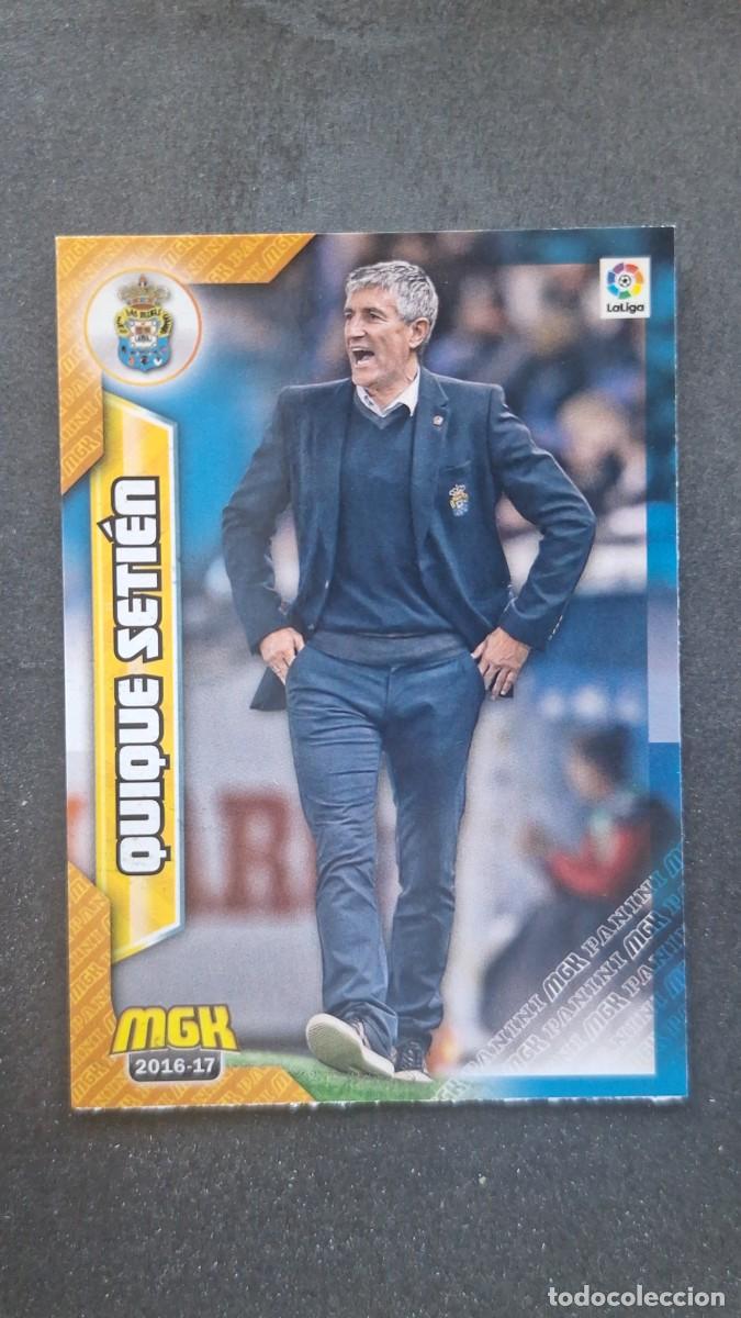 Fu&szlig;ball-Sticker: L1 QUIQUE SETIEN ENTRENADOR U. D. LAS PALMAS 272 PANINI MEGACRACKS 2016 2017 16 17