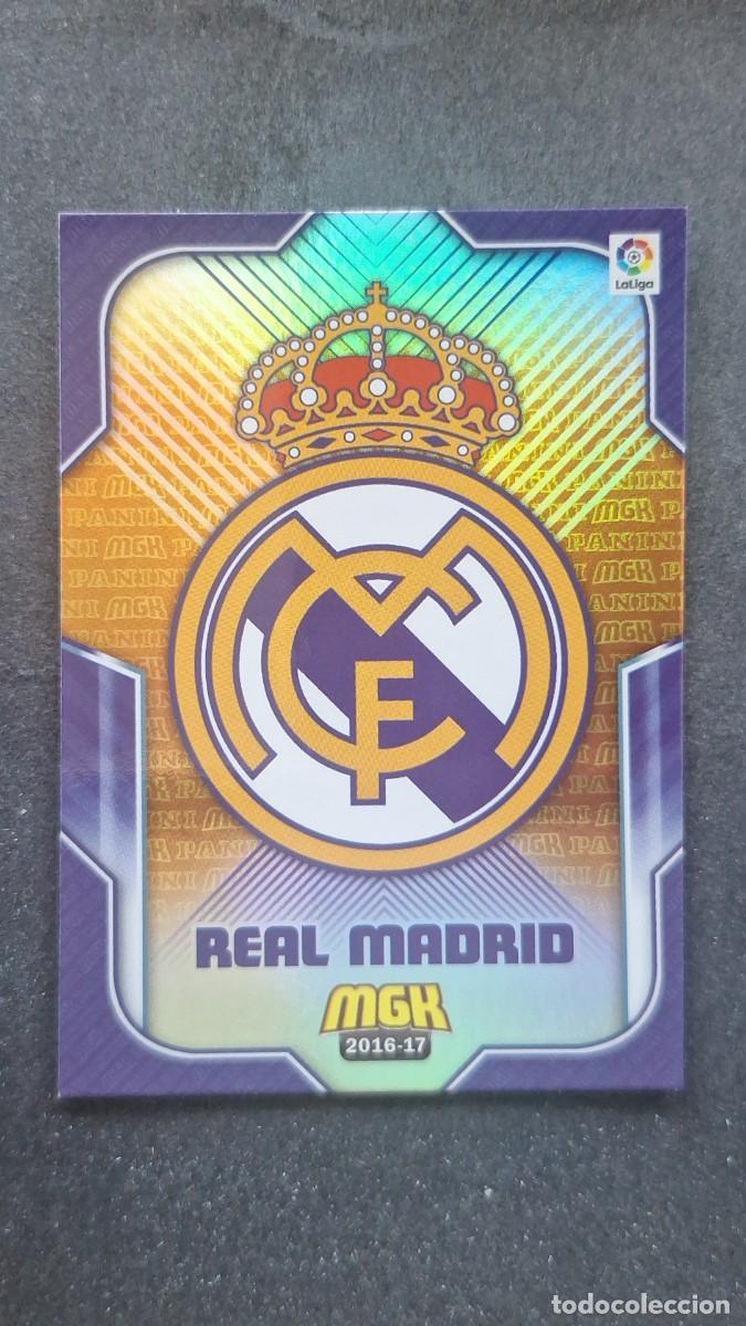 Cromos de f&uacute;tbol: L1 ESCUDO REAL MADRID 325 PANINI MEGACRACKS 2016 2017 16 17