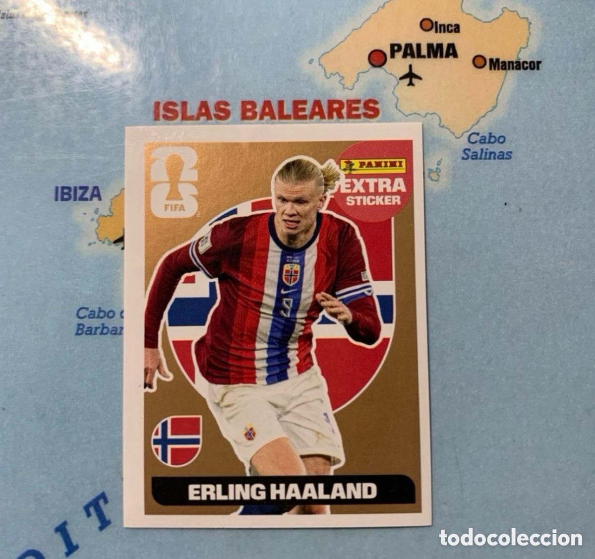Cromos de f&uacute;tbol: Haaland extra sticker versi&oacute;n bronce de Noruega cromo panini Mundial Fifa World Cup 2026
