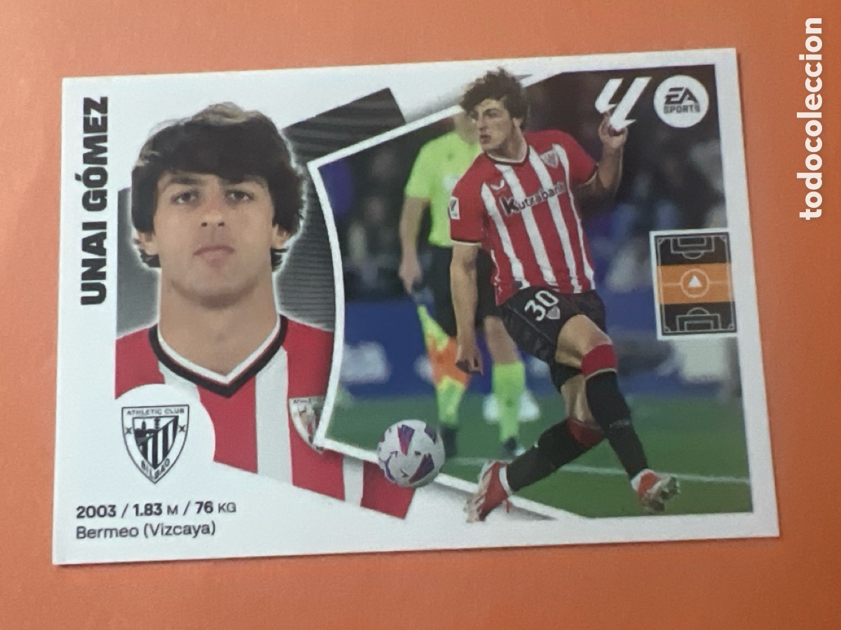 Cromos de f&uacute;tbol: C4300. UNAI GOMEZ ATHLETIC DE BILBAO N&ordm; 13 LIGA 2024 2025 ESTE 24 25 PANINI