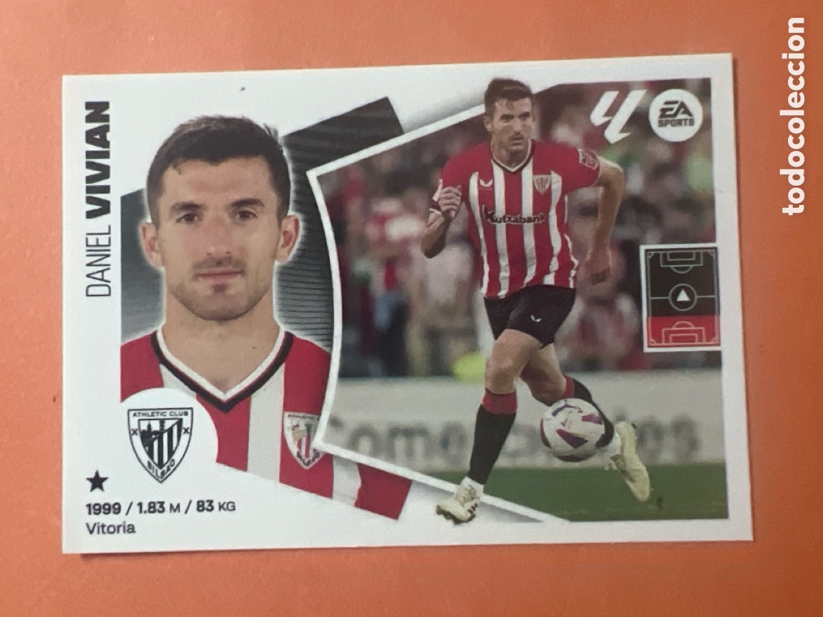 Cromos de f&uacute;tbol: C4317. DANIEL VIVIAN - ATHLETIC CLUB BILBAO N&ordm; 9 LIGA ESTE 2024 2025 - 24 25