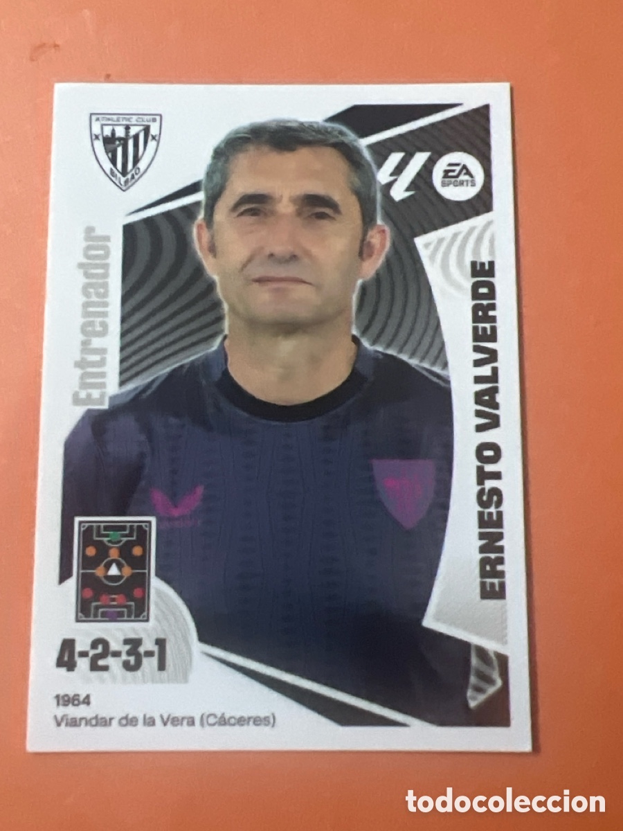 Cromos de f&uacute;tbol: C4345. ENTRENADOR ERNESTO VALVERDE - ATHLETIC CLUB BILBAO N&ordm; 2 LIGA ESTE 2024 2025 - 24 25
