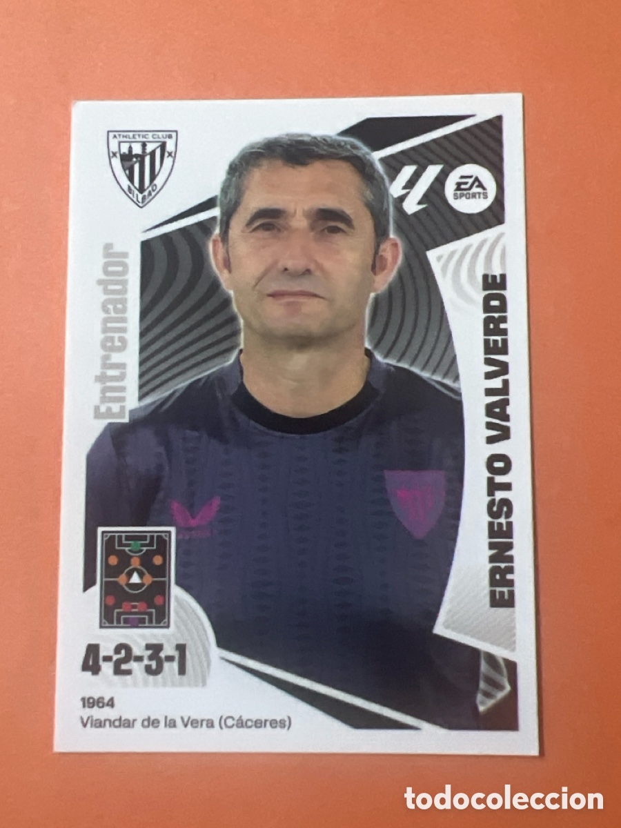 Cromos de f&uacute;tbol: C4358. ENTRENADOR ERNESTO VALVERDE - ATHLETIC CLUB BILBAO N&ordm; 2 LIGA ESTE 2024 2025 - 24 25