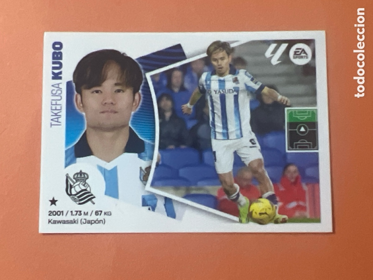 Cartes &agrave; collectionner de Football: C4380. CROMO ESTE PANINI - LIGA 2024-25 (24 - 25) - N&ordm; 16 - KUBO - REAL SOCIEDAD