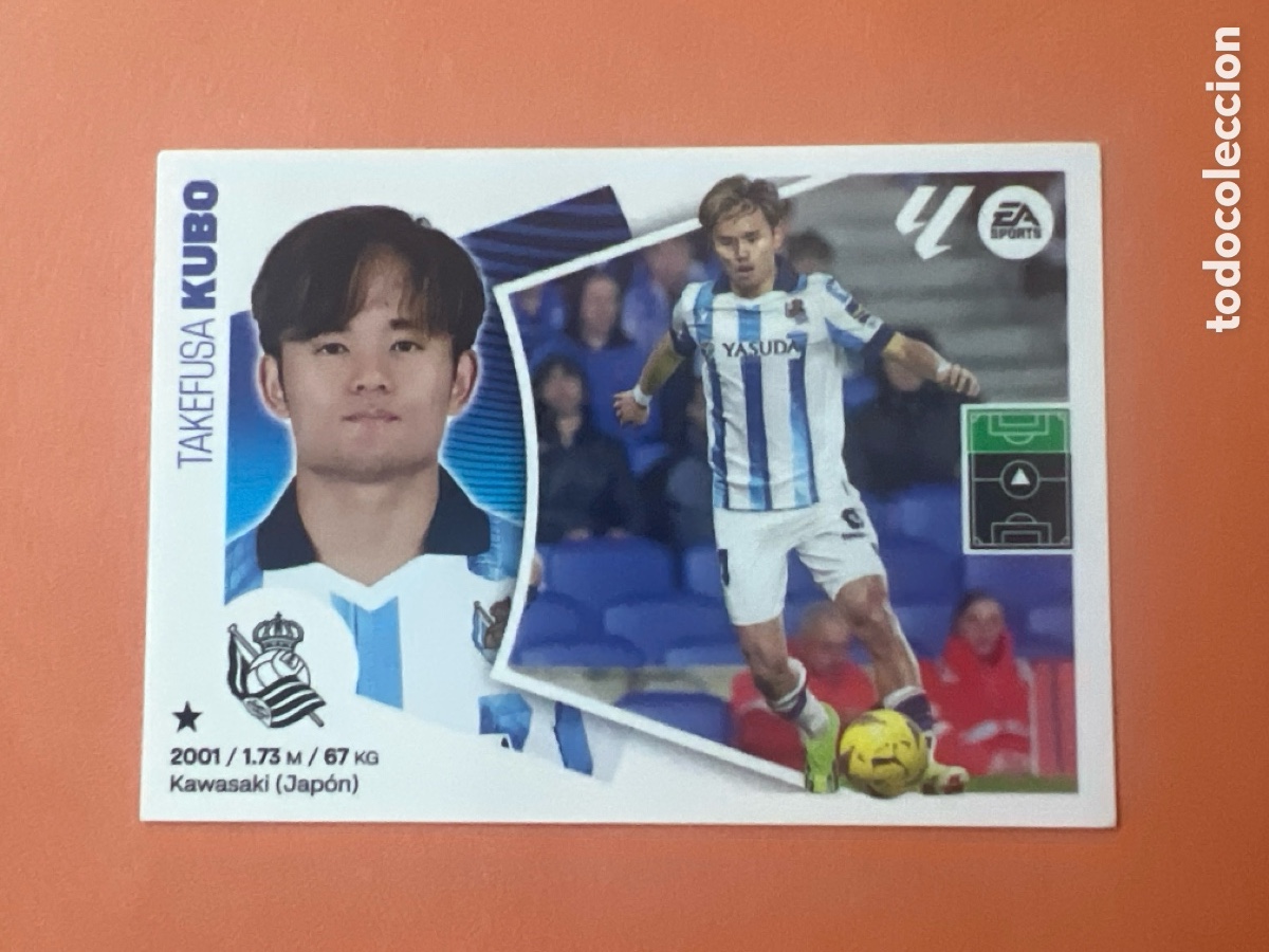 Cartes &agrave; collectionner de Football: C4389. CROMO ESTE PANINI - LIGA 2024-25 (24 - 25) - N&ordm; 16 - KUBO - REAL SOCIEDAD