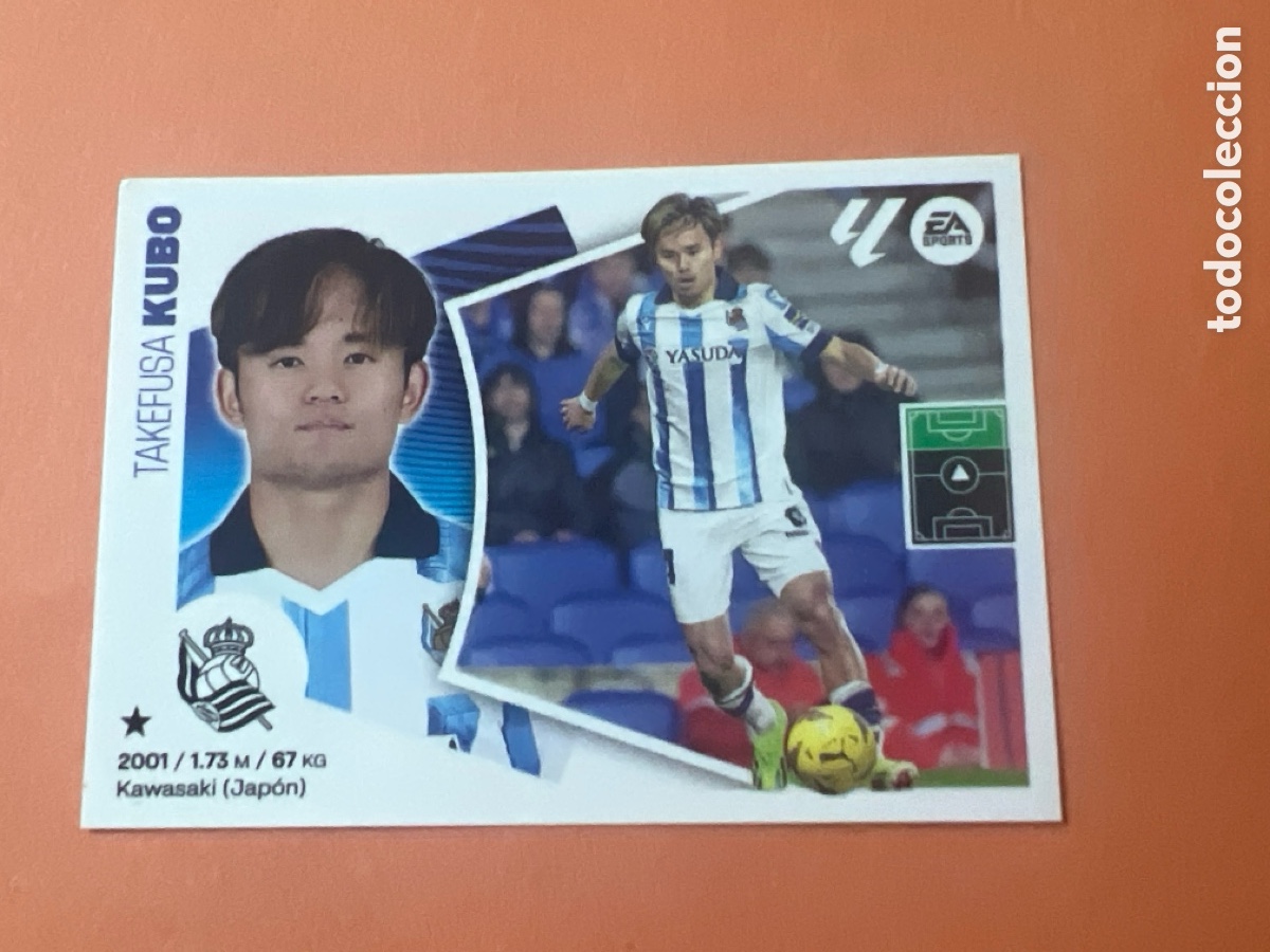 Fu&szlig;ball-Sticker: C4395. CROMO ESTE PANINI - LIGA 2024-25 (24 - 25) - N&ordm; 16 - KUBO - REAL SOCIEDAD