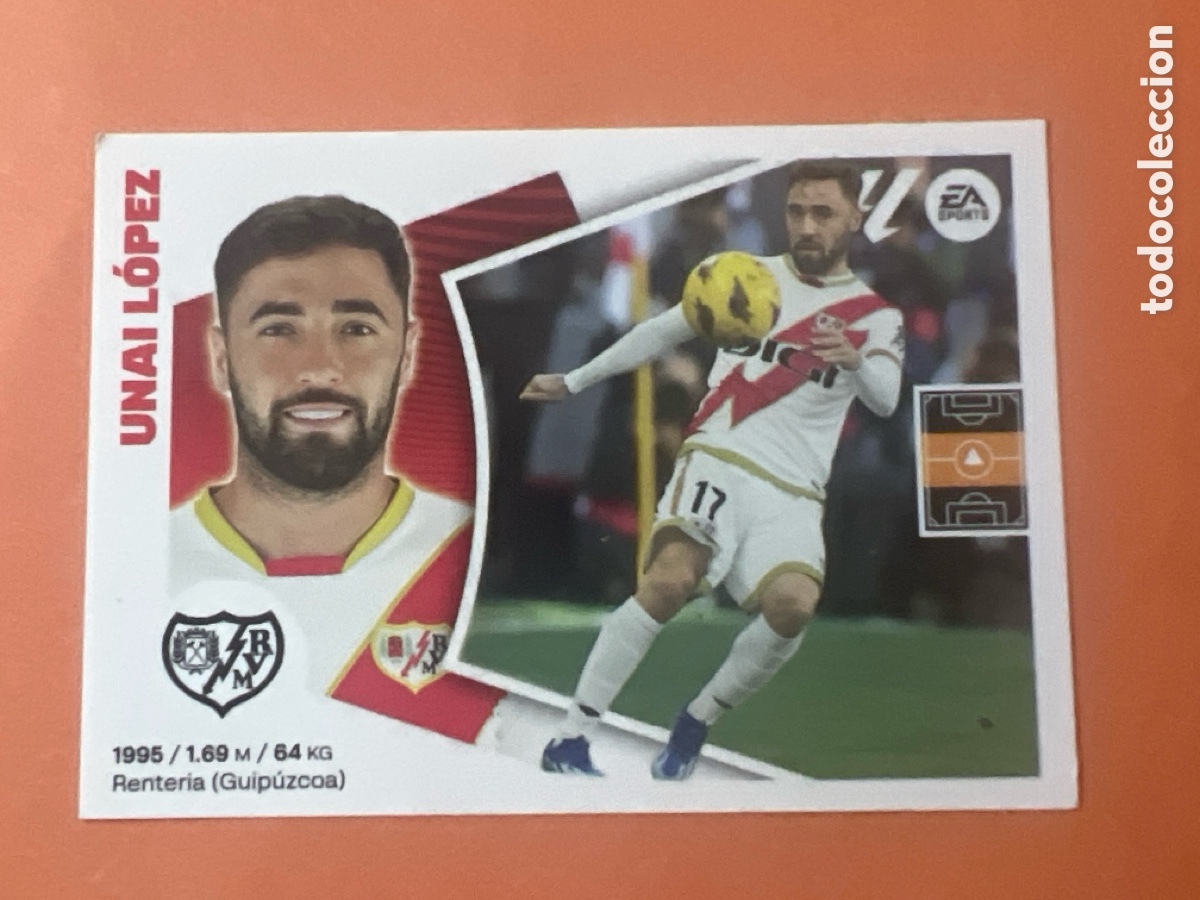 Football Stickers: C4410. UNAI L&Oacute;PEZ RAYO VALLECANO CROMO N&deg; 13 LIGA ESTE 2024-2025 24-25 PANINI