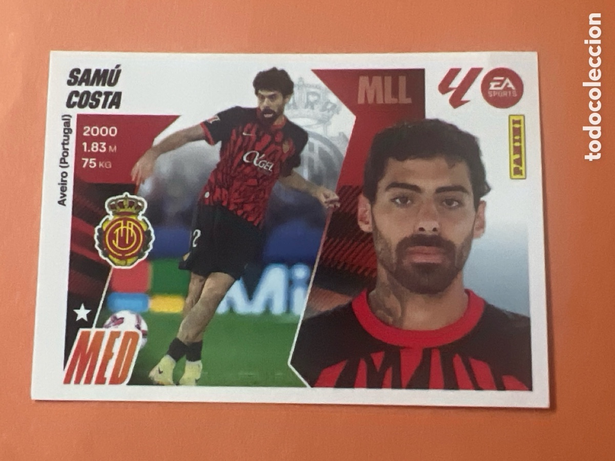 Cromos de f&uacute;tbol: C4463. CROMO PANINI LIGA ESTE 2025-26 (25 - 26) - N&ordm; 12 - SAM&Uacute; COSTA - MALLORCA