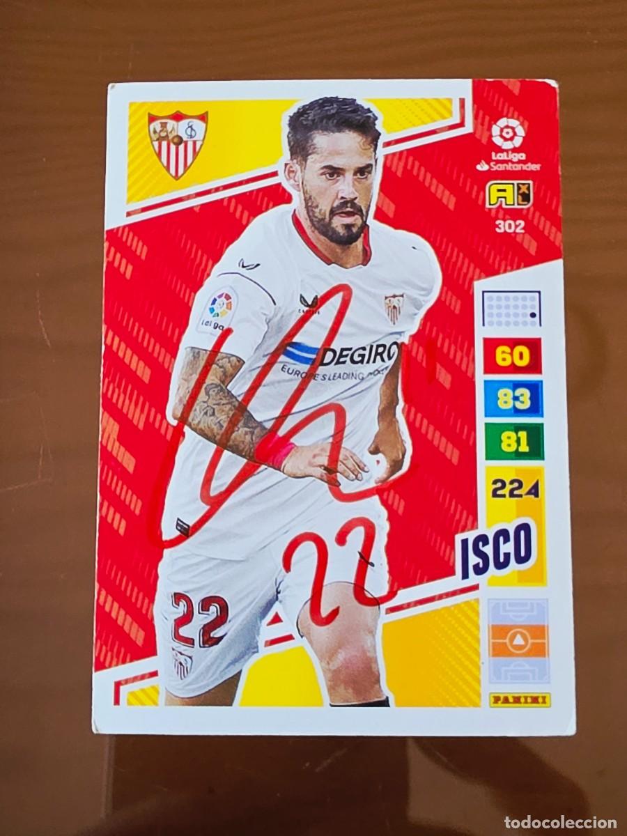 Football Stickers: Cromo firmado de Isco con aut&oacute;grafo, Sevilla FC