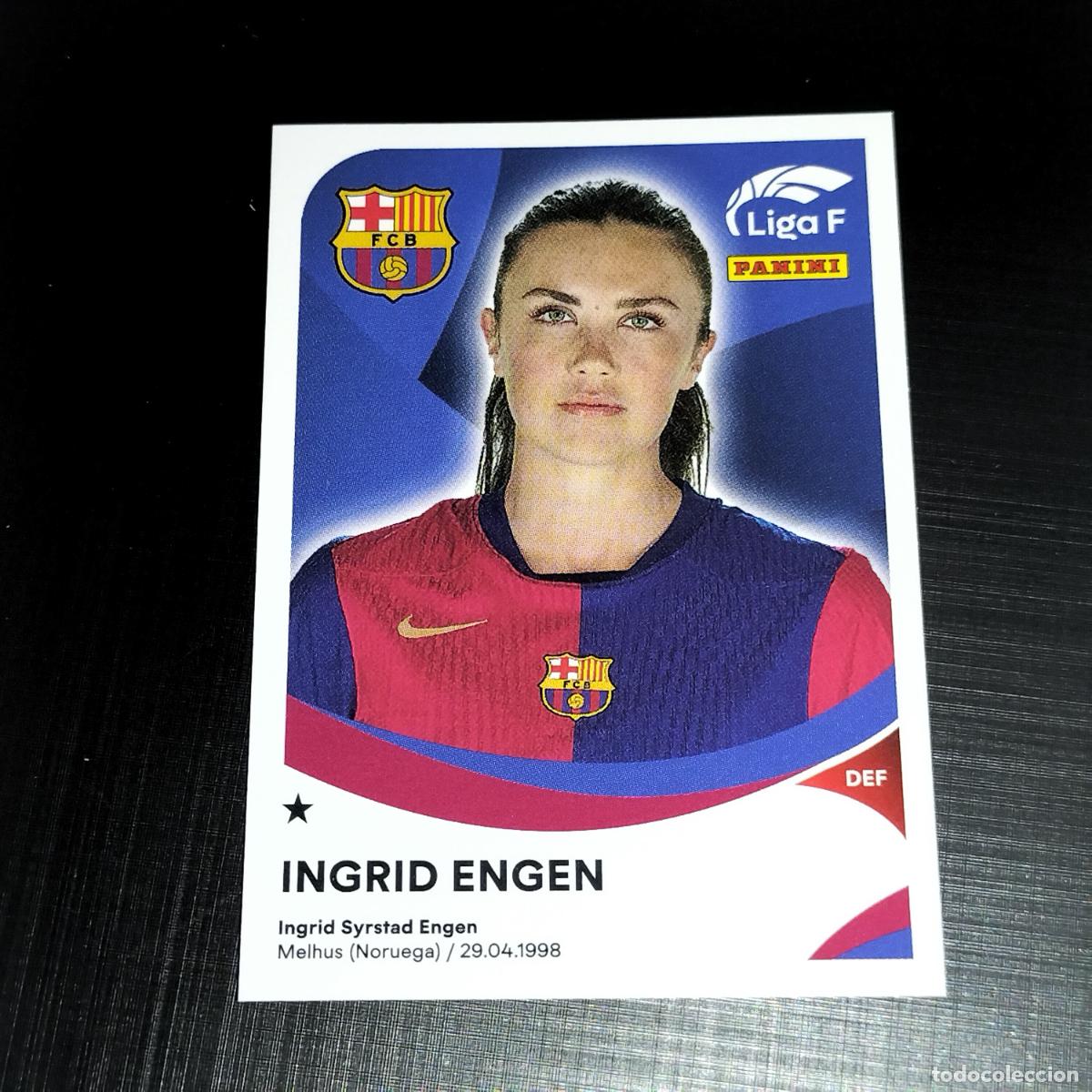 Cromos de f&uacute;tbol: 48 INGRID ENGEN FC BARCELONA CROMOS LIGA F FEMENINA PANINI 2024 2025 24 25