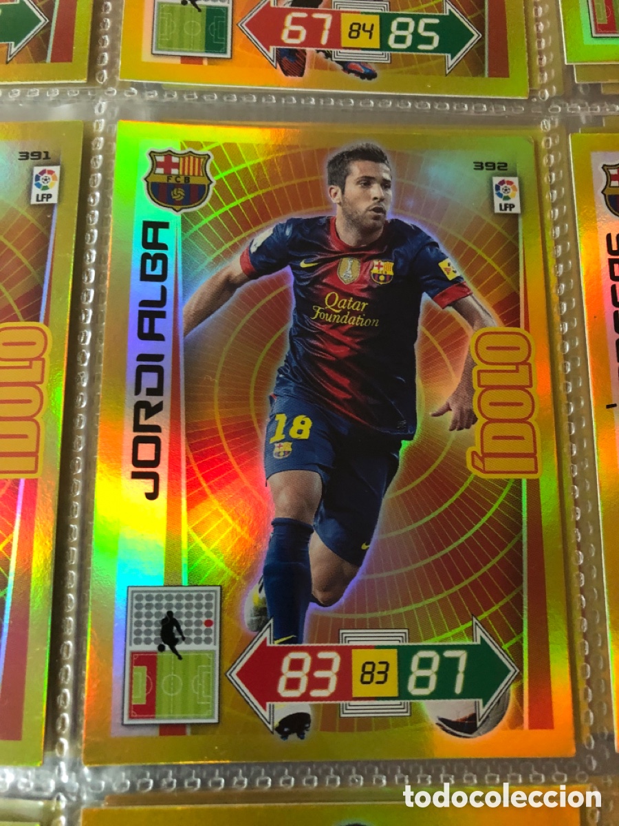 Cromos de f&uacute;tbol: Adrenalyn 2012 2013 &iacute;dolo Jordi Alba 392 Barcelona
