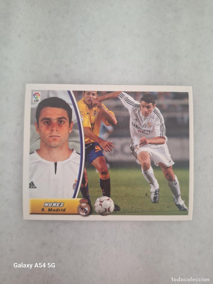 Cromos de f&uacute;tbol: COLOCA NU&Ntilde;EZ REAL MADRID ESTE 03 04 NUEVO DE SOBRE