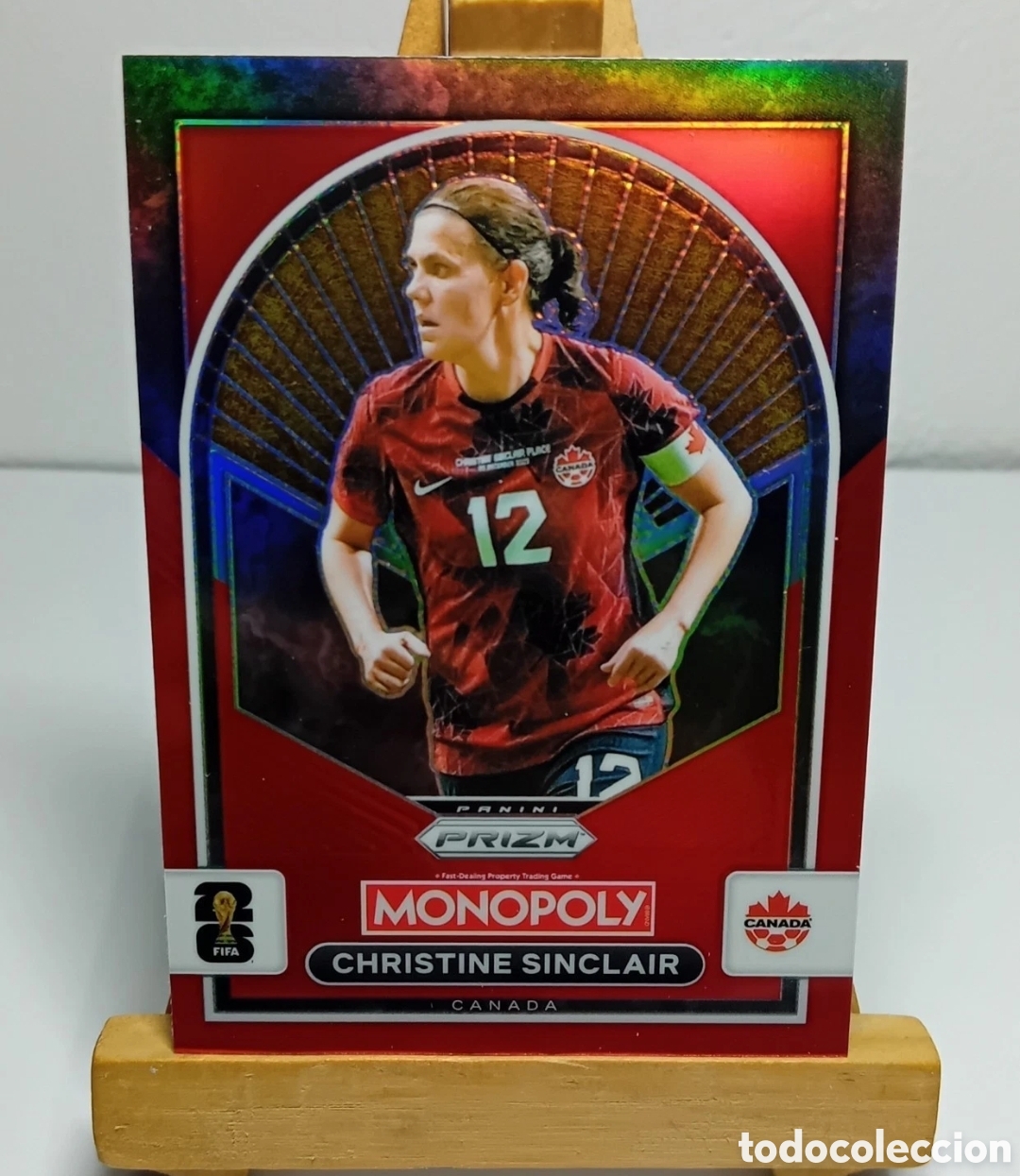 Cartes &agrave; collectionner de Football: CHRISTINE SINCLAIR 2026 USA MONOPOLY RED PRIZM PANINI.