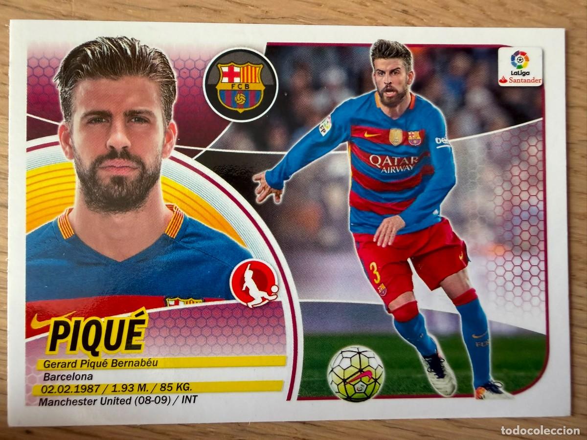 Cromos de f&uacute;tbol: 4 PIQUE BARCELONA 16 17 2016 2017 LIGA SANTANDER COLECCIONES ESTE SIN PEGAR STICKER