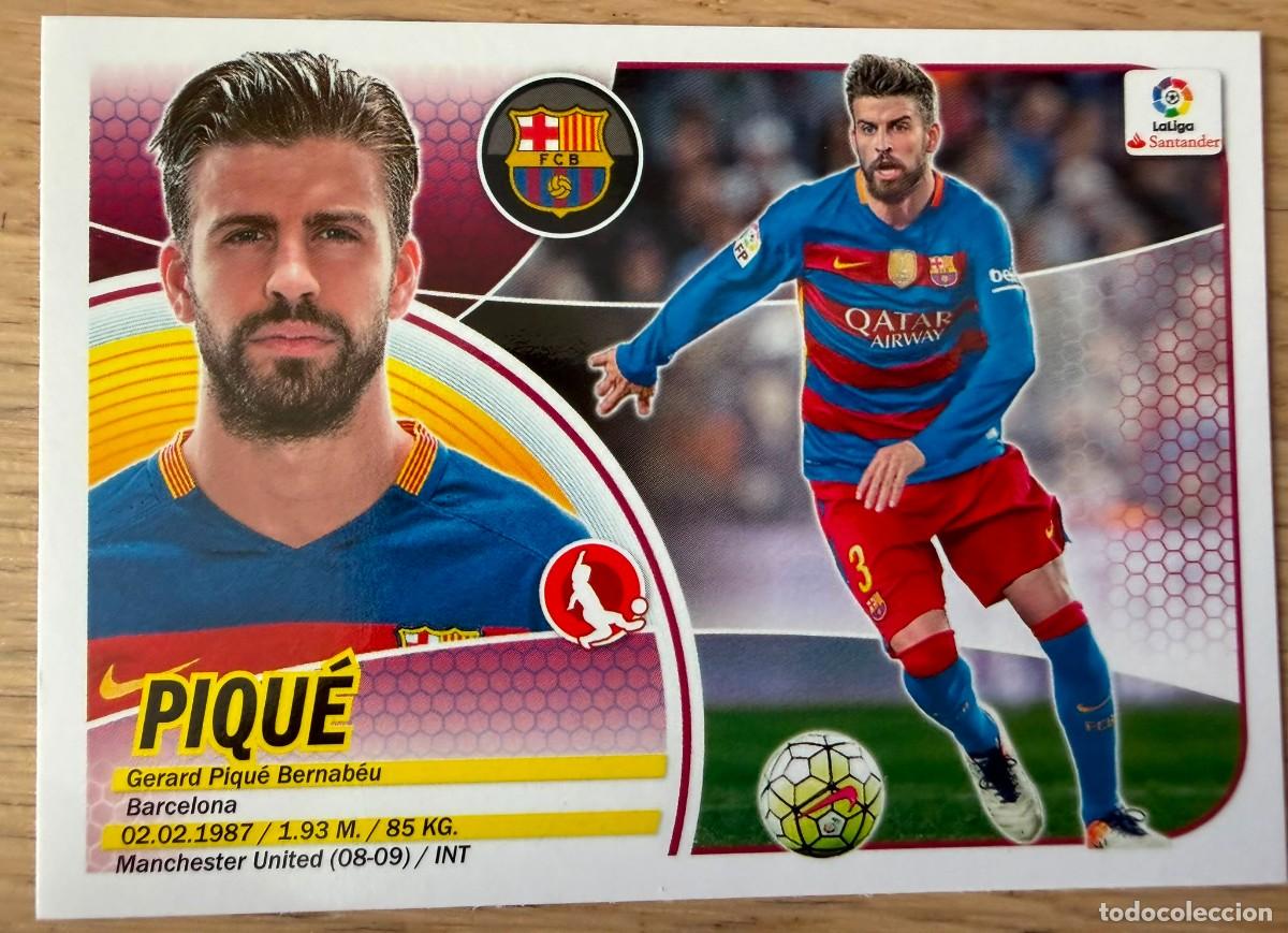Cromos de f&uacute;tbol: 4 PIQUE BARCELONA 16 17 2016 2017 LIGA SANTANDER COLECCIONES ESTE SIN PEGAR STICKER