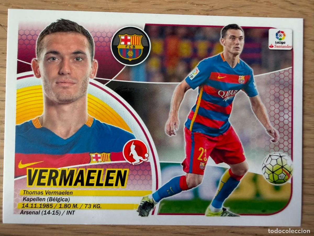 Cromos de f&uacute;tbol: 6B 6 B VERMAELEN BARCELONA 16 17 2016 2017 LIGA SANTANDER COLECCIONES ESTE SIN PEGAR STICKER