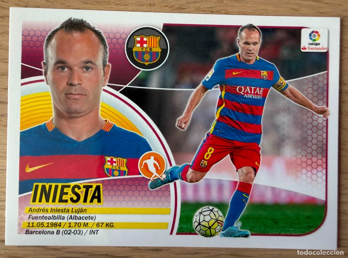 Cromos de f&uacute;tbol: 12 INIESTA BARCELONA 16 17 2016 2017 LIGA SANTANDER COLECCIONES ESTE SIN PEGAR STICKER
