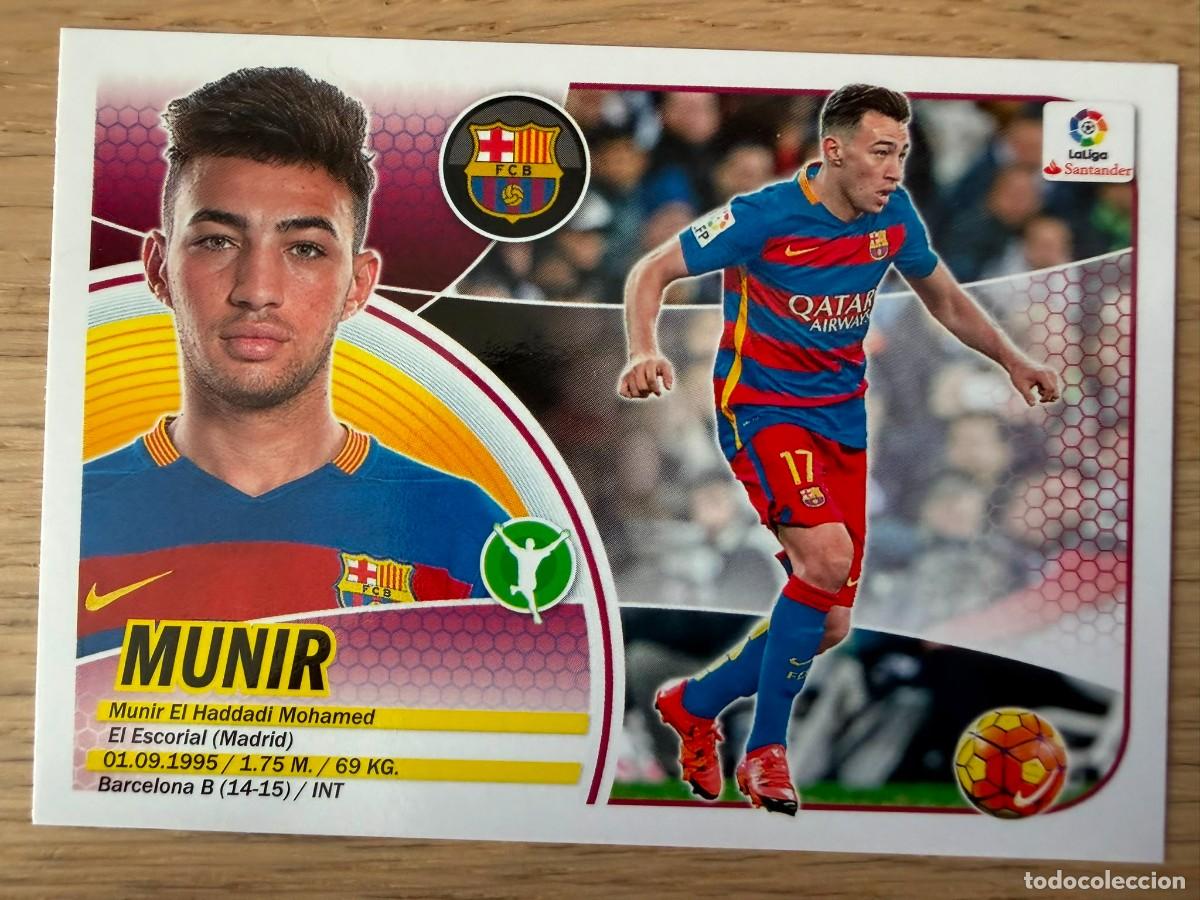 Cromos de f&uacute;tbol: 13B 13 B MUNIR BARCELONA 16 17 2016 2017 LIGA SANTANDER COLECCIONES ESTE SIN PEGAR STICKER
