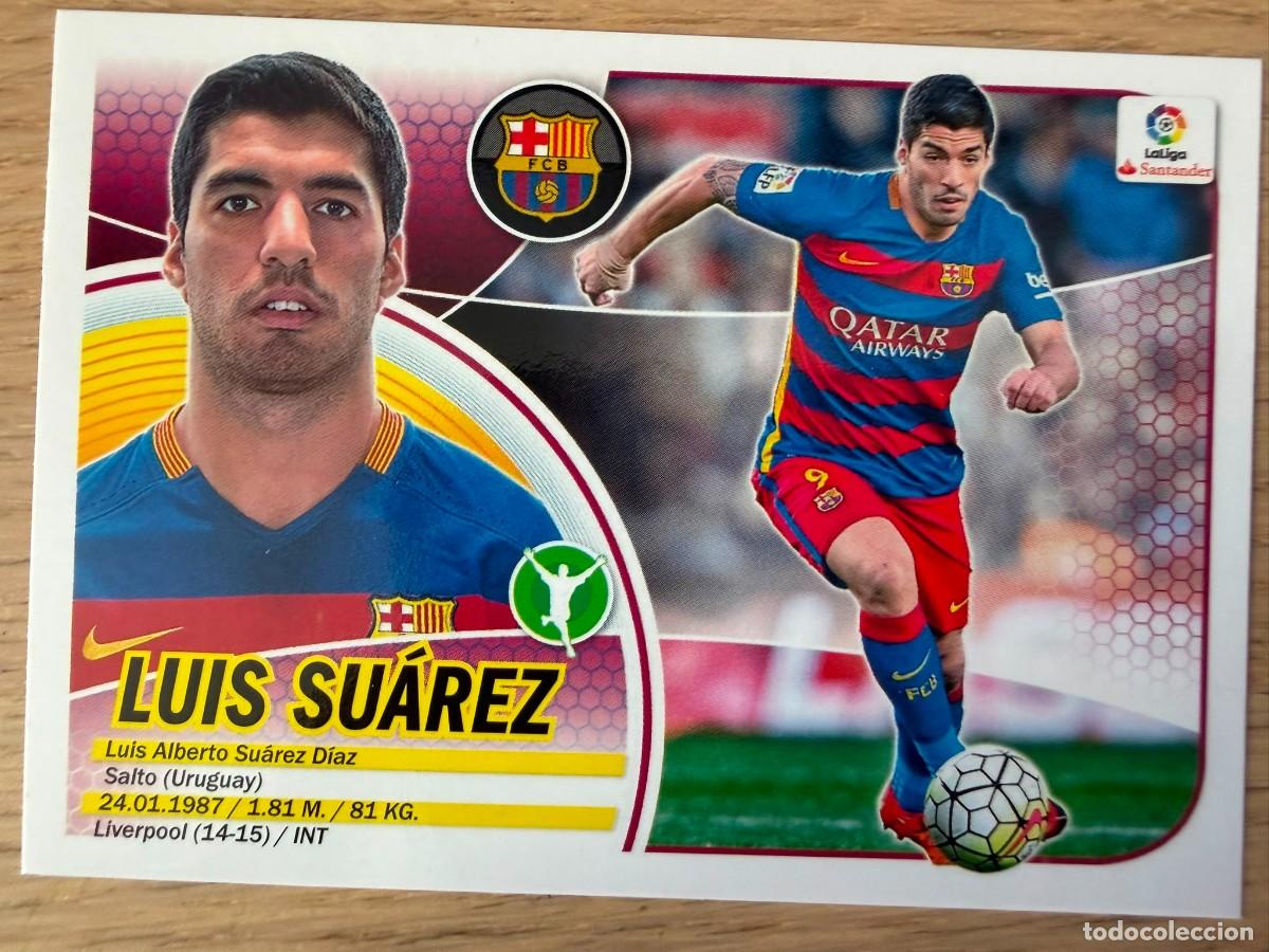 Cromos de f&uacute;tbol: 16 LUIS SUAREZ BARCELONA 16 17 2016 2017 LIGA SANTANDER COLECCIONES ESTE SIN PEGAR STICKER