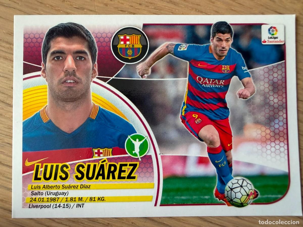 Cromos de f&uacute;tbol: 16 LUIS SUAREZ BARCELONA 16 17 2016 2017 LIGA SANTANDER COLECCIONES ESTE SIN PEGAR STICKER
