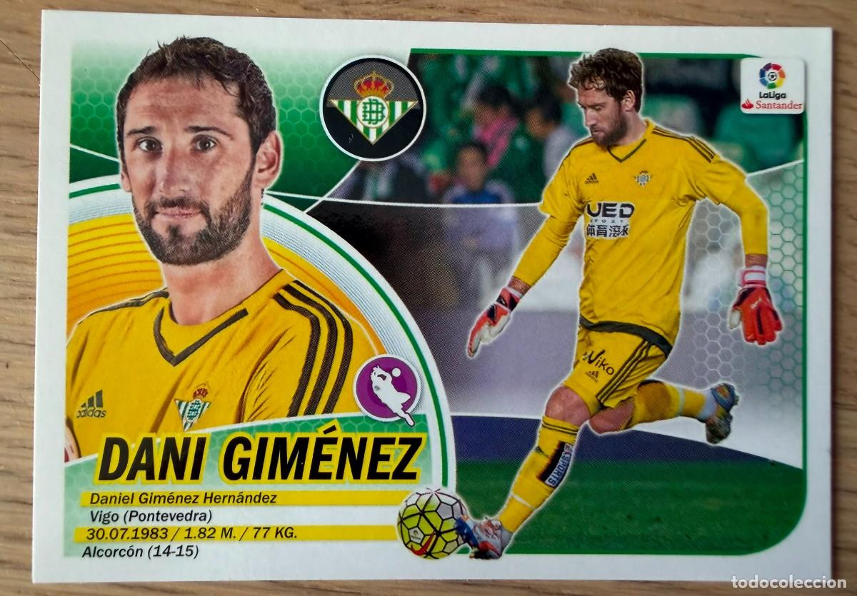 Cromos de f&uacute;tbol: 2 DANI GIMENEZ REAL BETIS 16 17 2016 2017 LIGA SANTANDER COLECCIONES ESTE SIN PEGAR STICKER
