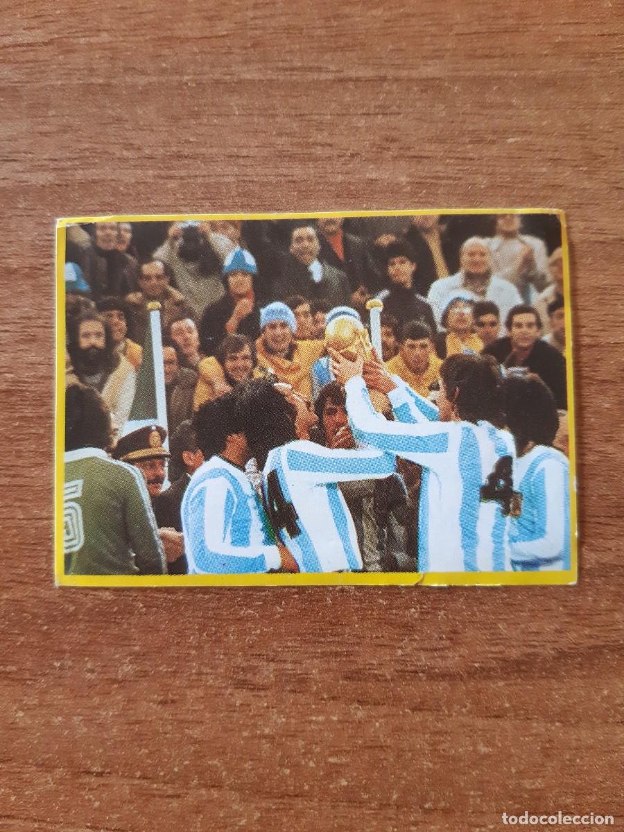 Cromos de f&uacute;tbol: N&deg;90 ARGENTINA CAMPE&Oacute;N 1978 F&Uacute;TBOL EN ACCI&Oacute;N DANONE 82 MUNDIAL ESPA&Ntilde;A 1982. NUNCA PEGADO, SIN PEGAR
