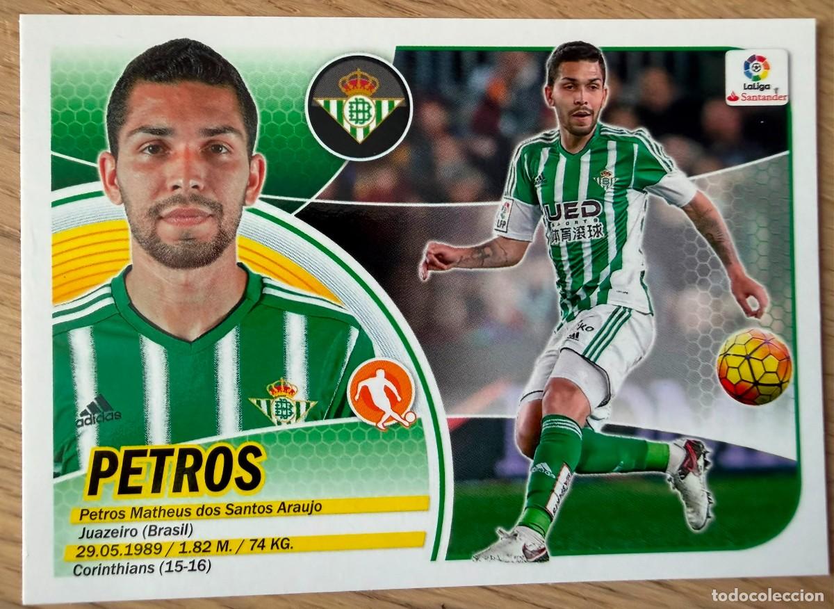 Cromos de f&uacute;tbol: 9 PETROS REAL BETIS 16 17 2016 2017 LIGA SANTANDER COLECCIONES ESTE SIN PEGAR STICKER