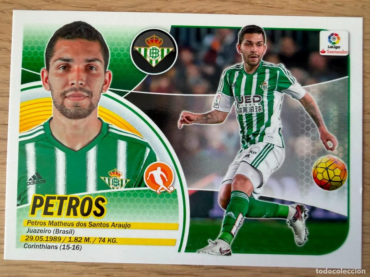 Cromos de f&uacute;tbol: 9 PETROS REAL BETIS 16 17 2016 2017 LIGA SANTANDER COLECCIONES ESTE SIN PEGAR STICKER