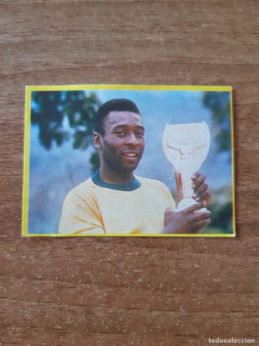 Fu&szlig;ball-Sticker: N&deg;76 PEL&Eacute; BRASIL F&Uacute;TBOL EN ACCI&Oacute;N DANONE 82 MUNDIAL ESPA&Ntilde;A 1982. NUNCA PEGADO, SIN PEGAR
