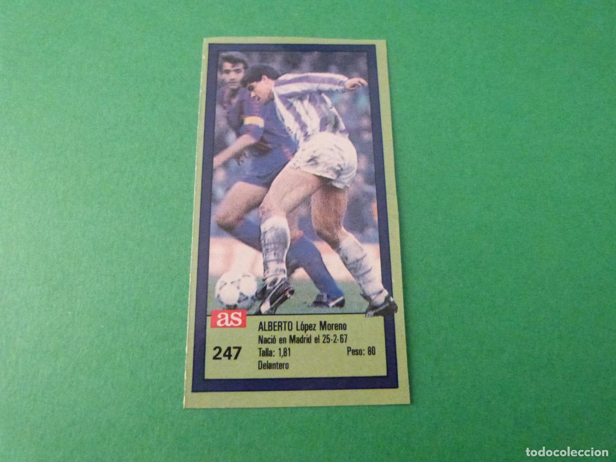 Cartes &agrave; collectionner de Football: CROMO FUTBOL ALBERTO REAL VALLADOLID C.F. RECORTADO N&ordm; 247 ASES DE LA LIGA 1989-1990/89-90 DIARIO AS