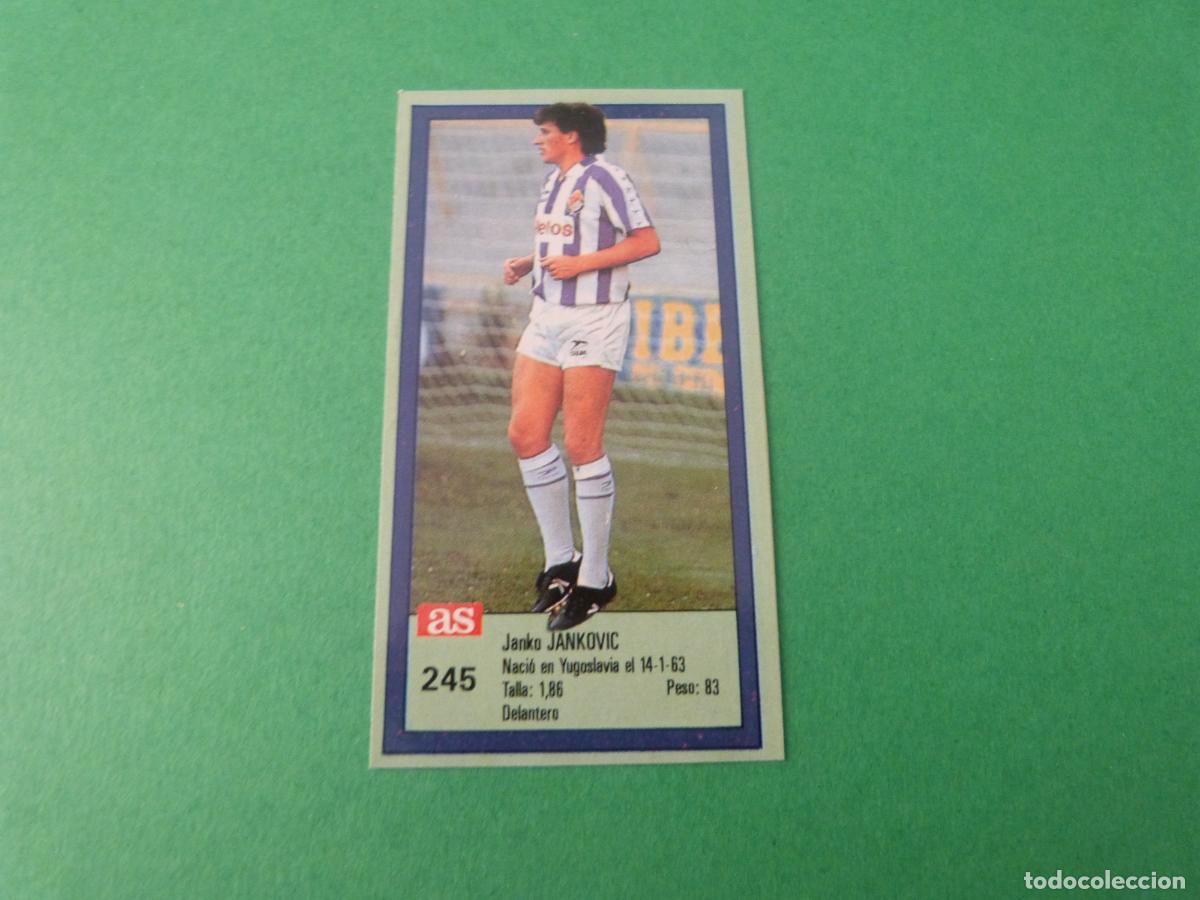 Cartes &agrave; collectionner de Football: CROMO FUTBOL JANKOVIC REAL VALLADOLID RECORTADO N&ordm; 245 ASES DE LA LIGA 1989-1990/89-90 DIARIO AS