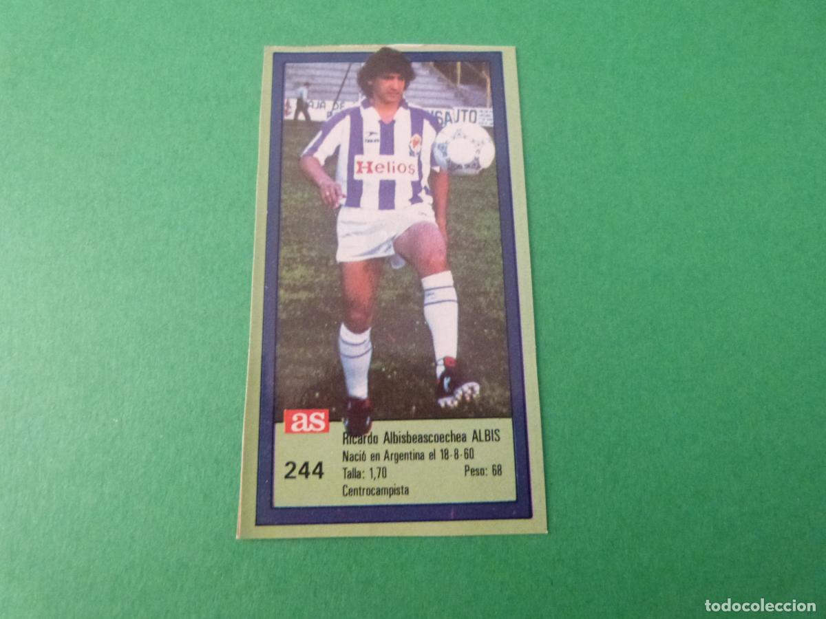 Cartes &agrave; collectionner de Football: CROMO FUTBOL ALBIS REAL VALLADOLID RECORTADO N&ordm; 244 ASES DE LA LIGA 1989-1990/89-90 DIARIO AS